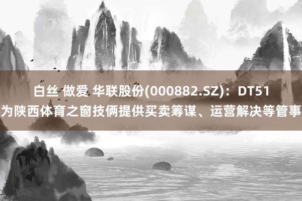 白丝 做爱 华联股份(000882.SZ)：DT51为陕西体育之窗技俩提供买卖筹谋、运营解决等管事