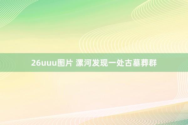 26uuu图片 漯河发现一处古墓葬群