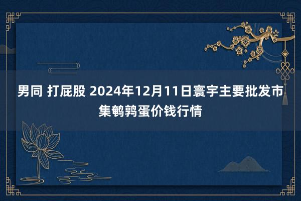 男同 打屁股 2024年12月11日寰宇主要批发市集鹌鹑蛋价钱行情