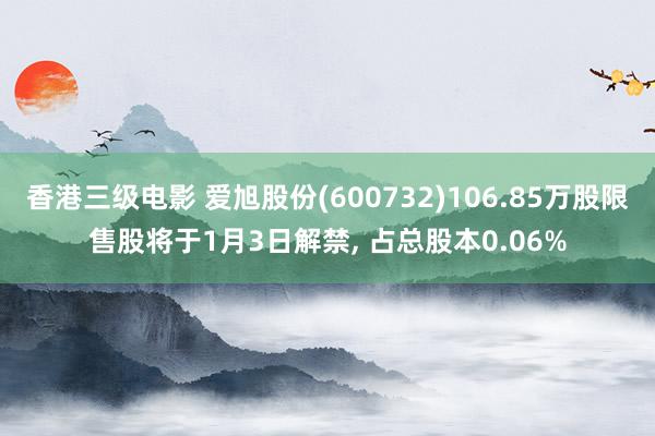 香港三级电影 爱旭股份(600732)106.85万股限售股将于1月3日解禁， 占总股本0.06%